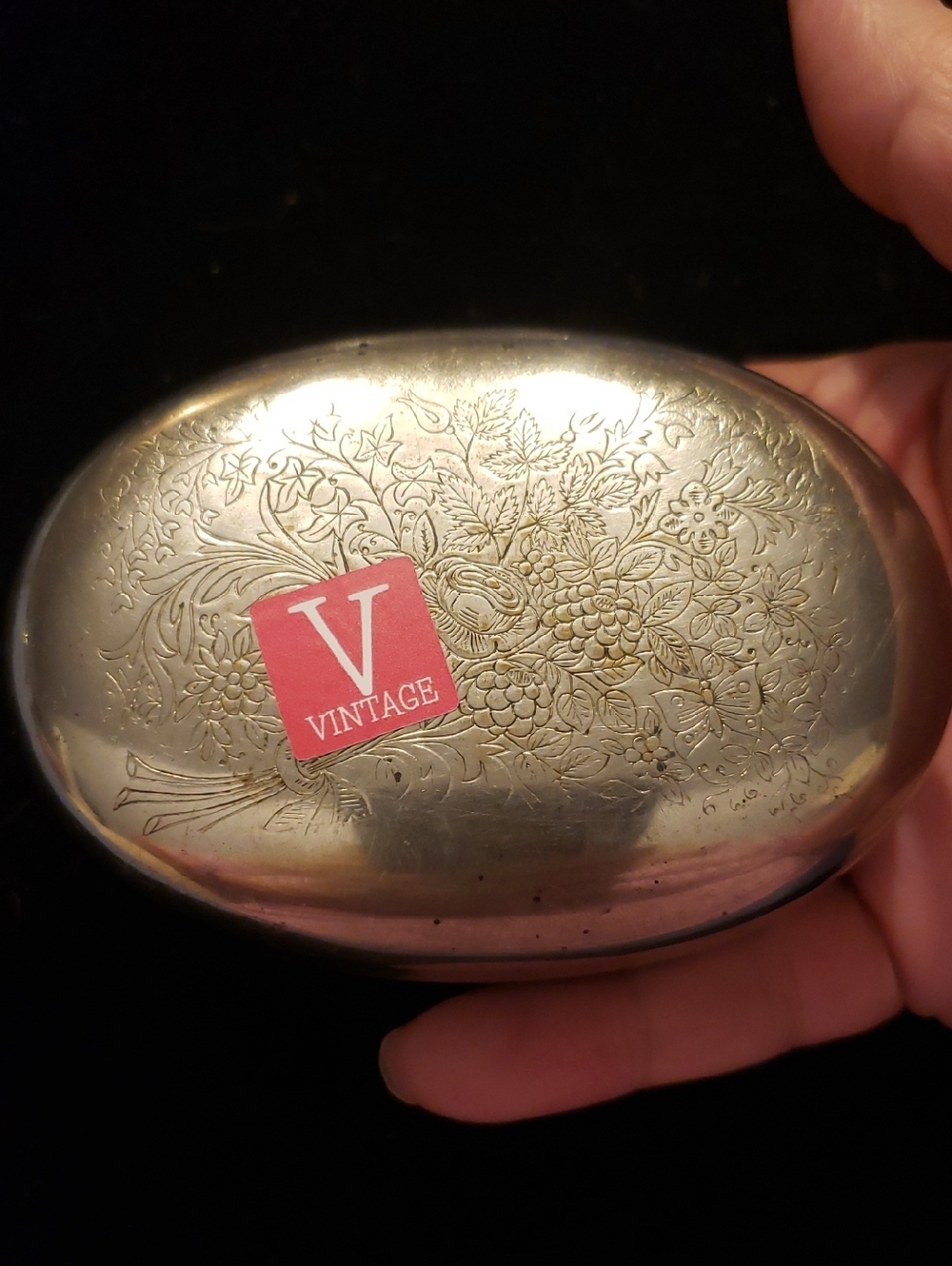 Antique Travel Soap Box, Research Says Victorian Or Edwardian Era, Embossed Silv